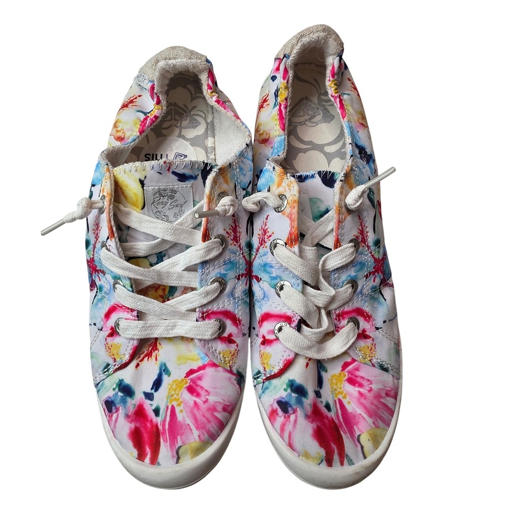 Roxy Bayshore III Floral Canvas Slip On Sneakers Multi ARJS600418 Womens 10 K2